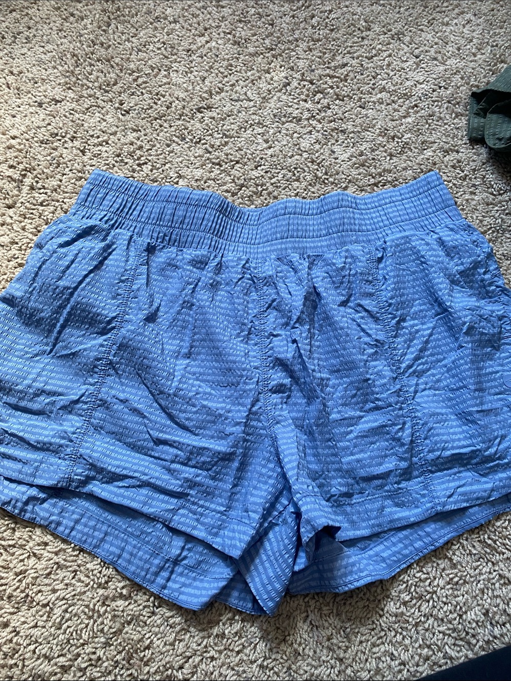 Avia Women's Periwinkle Blue Athletic Shorts with Smocked Waistband